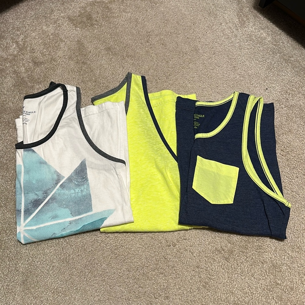 🦅 3 Pack Bundle American Eagle Men’s Tanktop | Size Small